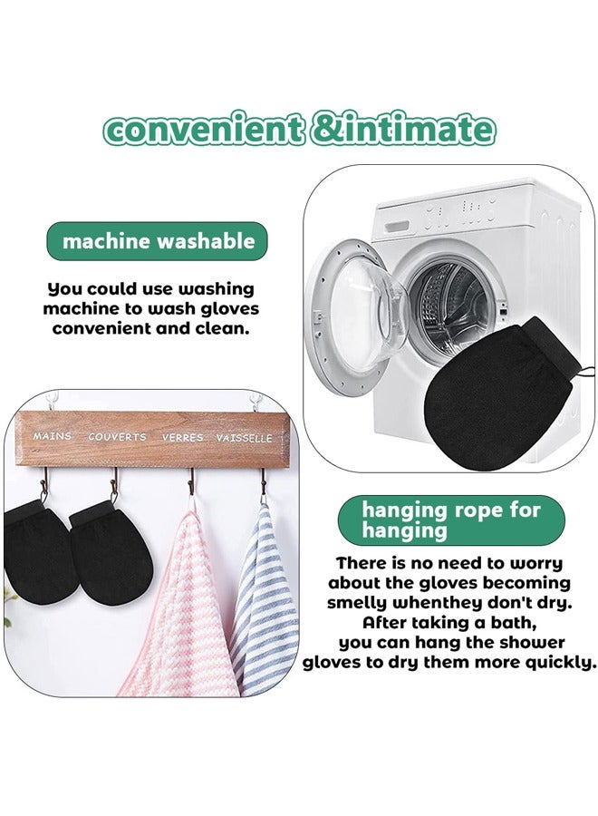 GUSGU 4 Pieces Exfoliating Gloves Exfoliating Body Scrubber Exfoliating Mitts for Body Exfoliating Gloves Dead Skin Exfoliator Scrubber for Women Bath Shower Spa - Image 2