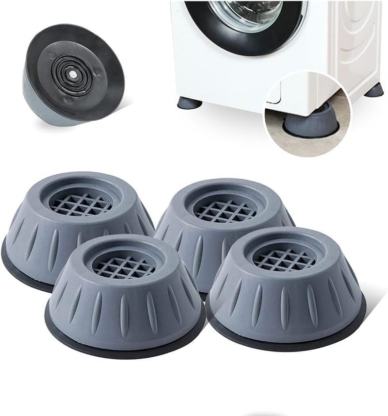 BUNVOX Washing Machine, Fridge Stand Multipurpose Heavy Duty Stand for Washing Machine, Cupboard, Single Door, Double Door Refrigerator, Sofa Base Stand (Round Pad Set of 4) - Image 1