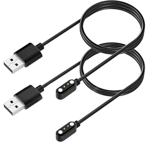 VBANU VeryFit Smartwatch Charger, Fit for ID208, GTX20, IDW13/15/16/17, IDW19/20/25/26/28 and More, Replacement Magnetic USB Cable for Fast and Easy Charging, 3.3 ft, (ID-cableX2) - Image 1