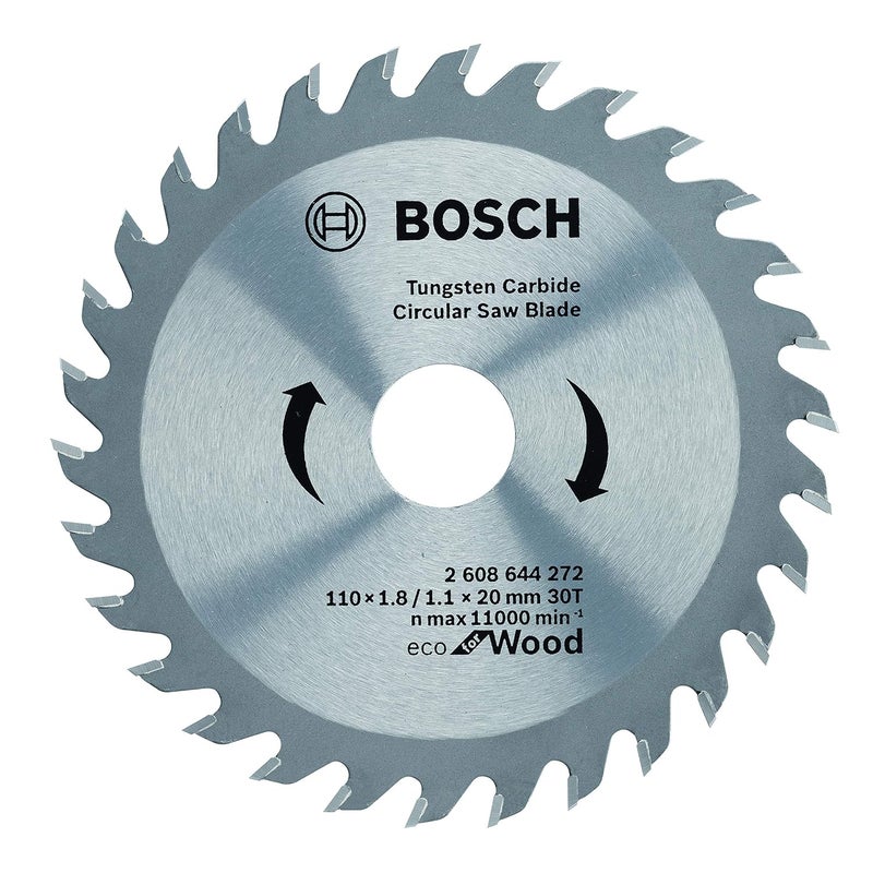 BOSCH Professional Circular Saw Blade For Wood 5''/ 125Mm Dia, 20Mm Bore, 30 Teeth, Pack of 1 - Image 1