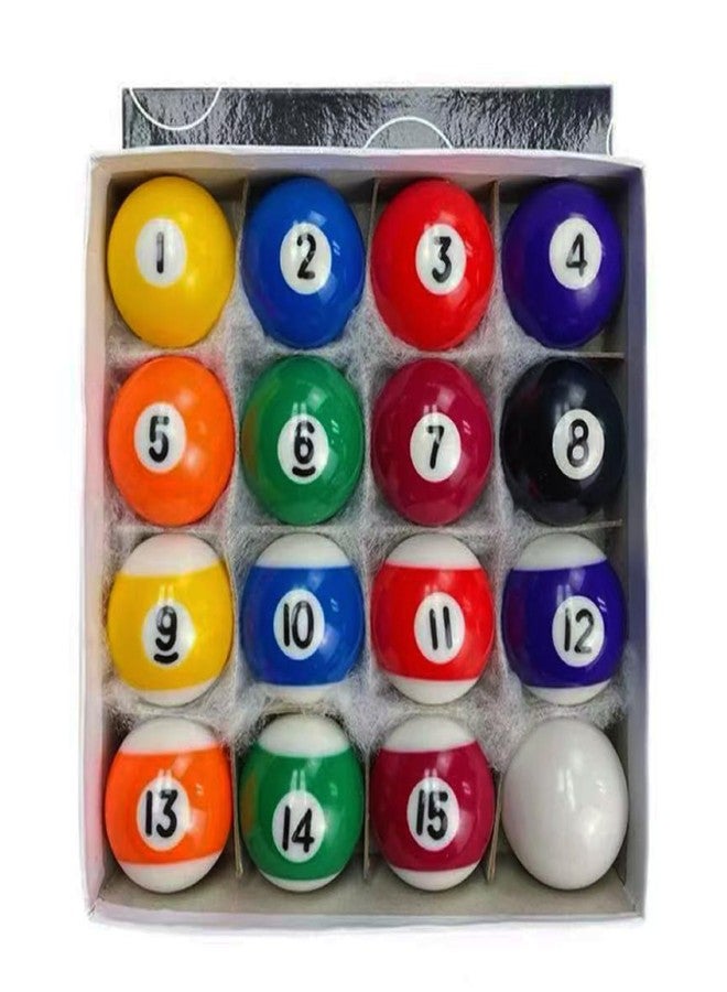 Sinkkuma 1-1/2" Mini Billiard Balls Set,0.98/1.5 Inch 16Pcs Children's Pool Balls for Kids,Small Pool Cue Balls Training Ball,Kids Table Game Toy Accessories, (38mm（1.5 inches) - Image 1