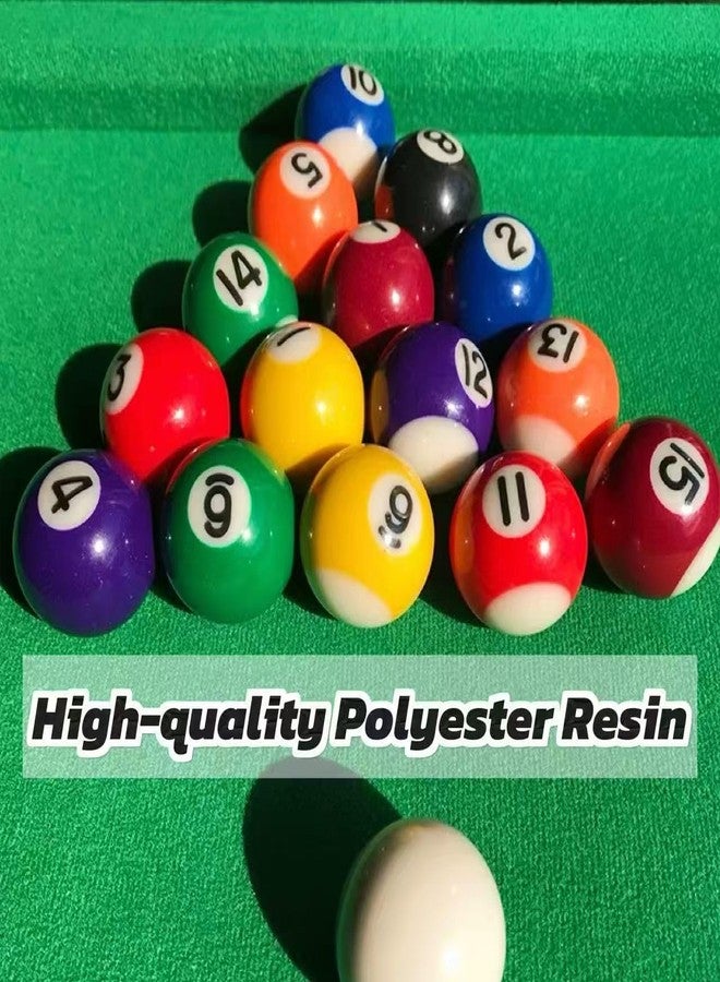 Sinkkuma 1-1/2" Mini Billiard Balls Set,0.98/1.5 Inch 16Pcs Children's Pool Balls for Kids,Small Pool Cue Balls Training Ball,Kids Table Game Toy Accessories, (38mm（1.5 inches) - Image 4