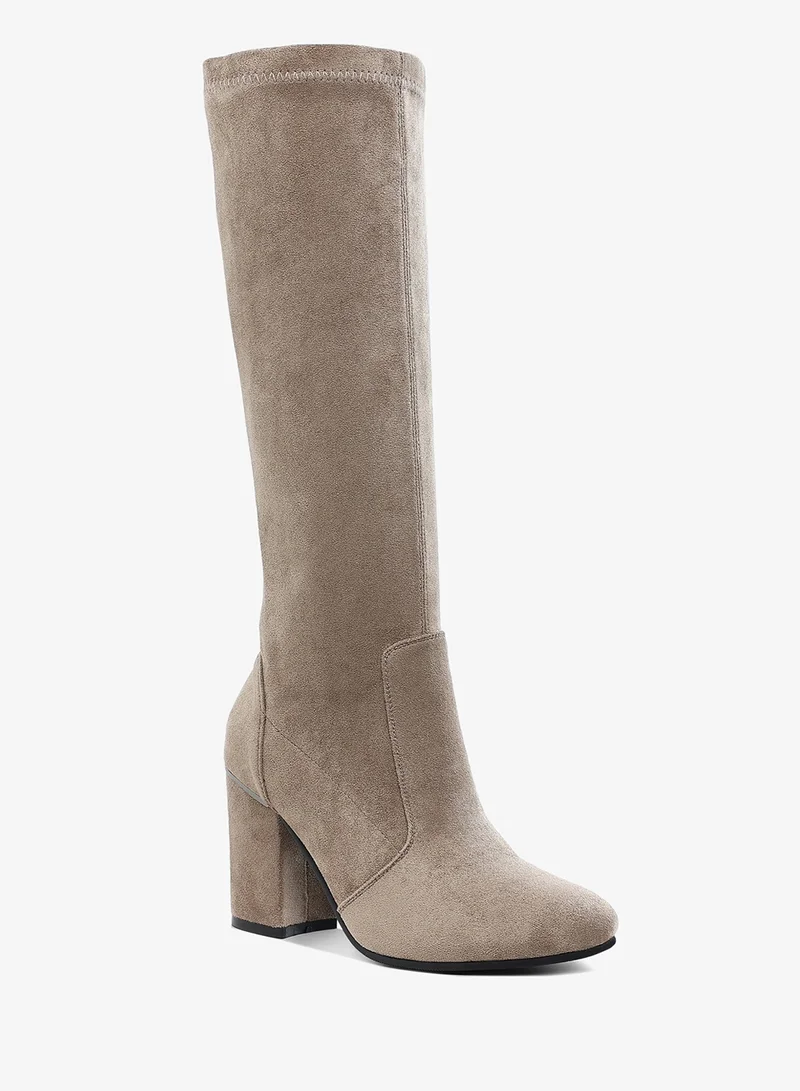 London Rag Microfiber Calf Boots in TAUPE