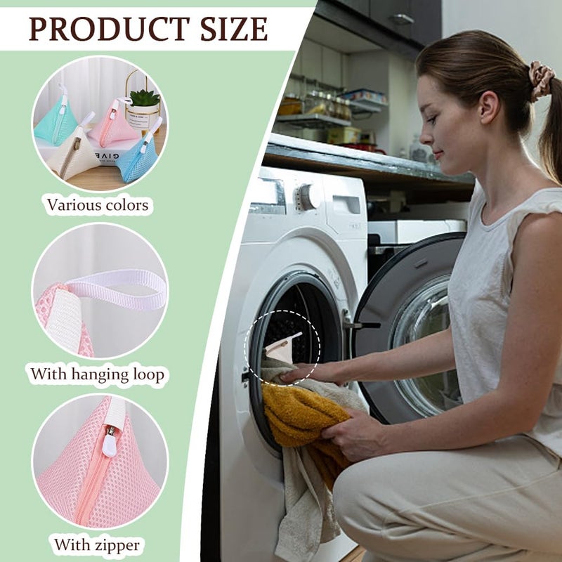 TRKETK 4-Piece Set Mini Mesh Portable Multifunctional Polyester Laundry Pack with Anti-deformation Mesh with Zipper for Lingerie Delicate Clothes and Travel - Image 4