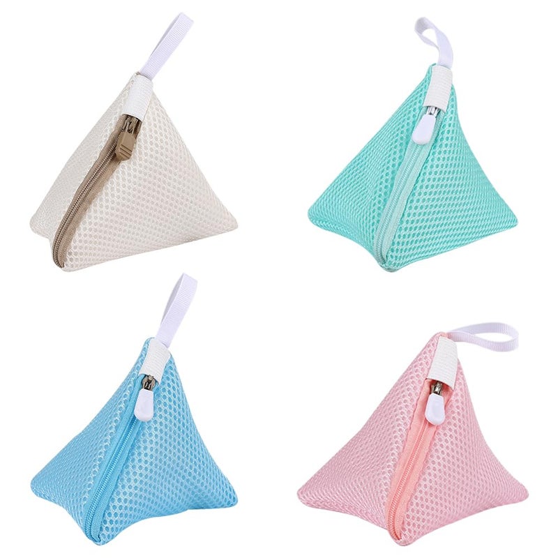 TRKETK 4-Piece Set Mini Mesh Portable Multifunctional Polyester Laundry Pack with Anti-deformation Mesh with Zipper for Lingerie Delicate Clothes and Travel - Image 1