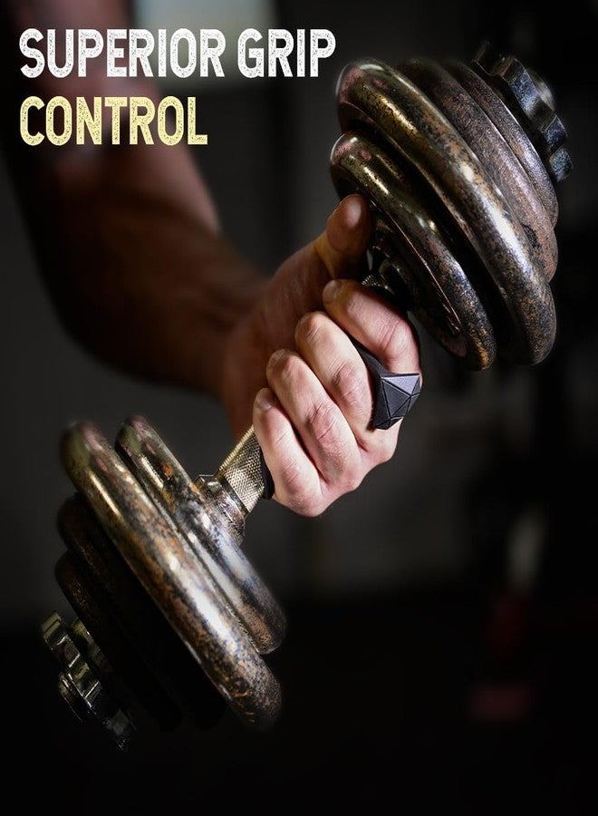 WEZOSHINET Gym Hand Grip-Anti-Slip Hand Grips for Gym, Rubber Grip Pads for Strength Training, Dumbbells, Workouts-Ergonomic Fingerless Design for Palm Protection (Weight Lifting Grips) - Image 5