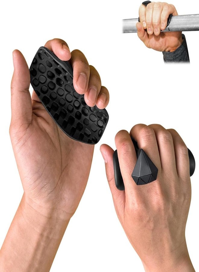 WEZOSHINET Gym Hand Grip-Anti-Slip Hand Grips for Gym, Rubber Grip Pads for Strength Training, Dumbbells, Workouts-Ergonomic Fingerless Design for Palm Protection (Weight Lifting Grips) - Image 1