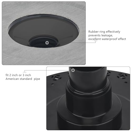 Uni-Green Freestanding Bathtub Drain Rough-in Kit with Tail Pipe Brass - Freestanding Tub Drain - Easy Freestanding Bathtub Drain Mounting Kit with 12" Flange ABS Base - Image 4