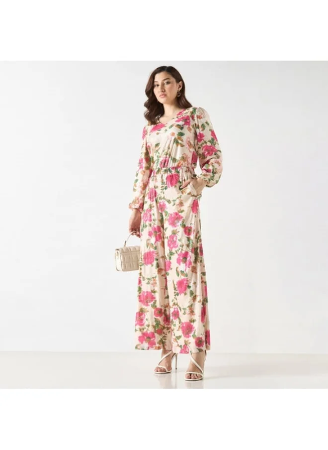 2Xtremz 2Xtremz All-Over Floral Print Palazzo Pants with Elasticised Waistband and Pockets