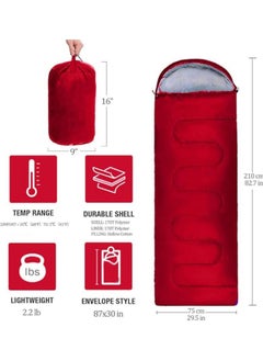 Cool Baby Style COOL BABY Camping Sleeping Bag   Lightweight Cotton Sleeping Bag 185cmx75cm with Compression Bag  - Image 3