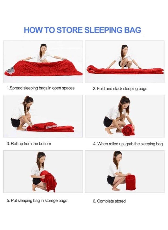 Cool Baby Style - COOL BABY Camping Sleeping Bag   Lightweight Cotton Sleeping Bag 185cmx75cm with Compression Bag - Image 1