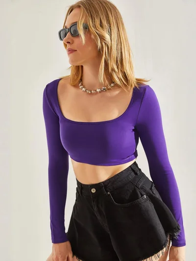 Bianco Lucci LUCCI Basic Crop Top