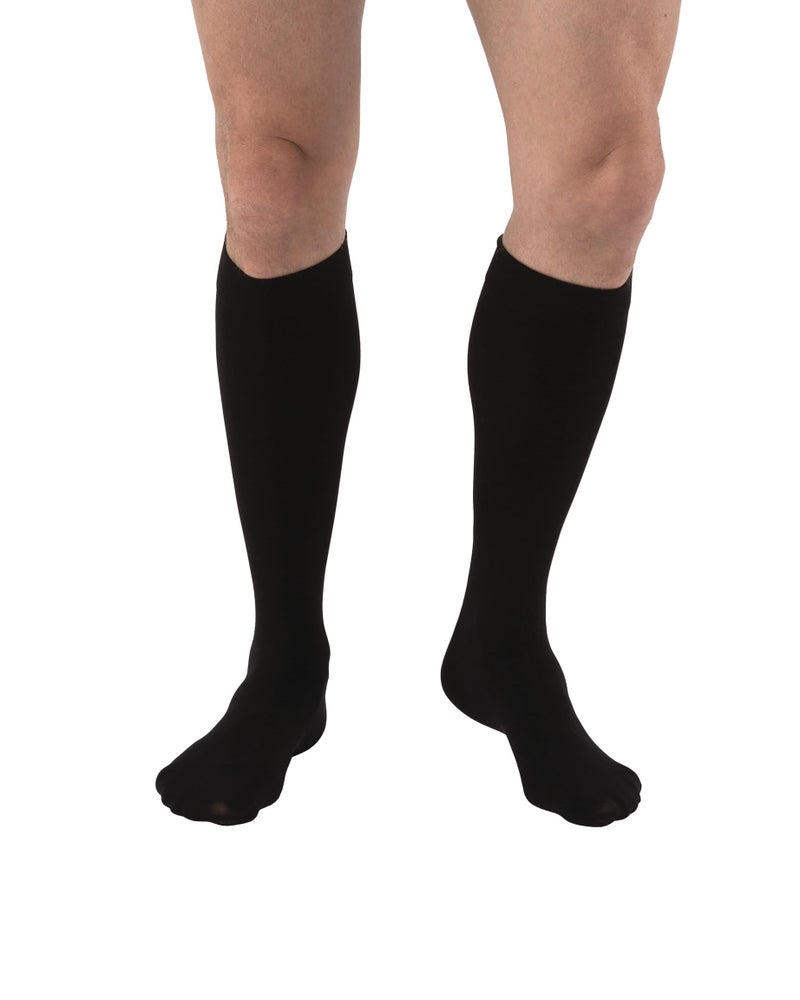 JOBST Relief Knee High Graduated Compression Socks 3040 mmHg Comfortable Unisex Design Closed Toe Black Large