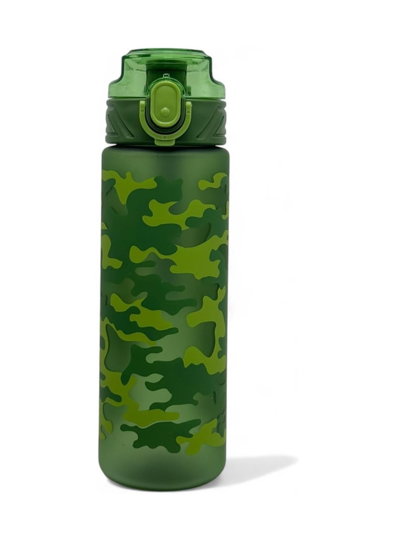QSHOP QSHOP®Leakproof Motivational Sports Water Bottle, Portable Drinking Bottle for Gym and Fitness with Carrying Strap, BPA Free  - Image 1