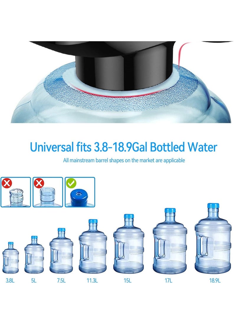 إيفرين موزع مياه ذكي كهربائي محمول لزجاجات سعة 18.93 لتر، مضخة مياه شرب أوتوماتيكية تعمل بمنفذ USB مع بطارية ليثيوم قابلة لإعادة الشحن، إيقاف التشغيل التلقائي، مثالي للمنزل والمطبخ والمكتب والتخييم، أنبوب من الفولاذ المقاوم للصدأ، تصميم قابل للدوران - Image 5
