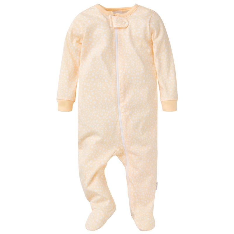 Gerber Baby Girls' 4-Pack Sleep 'N Play Footie, Leopard, 0-3 Months - Image 3