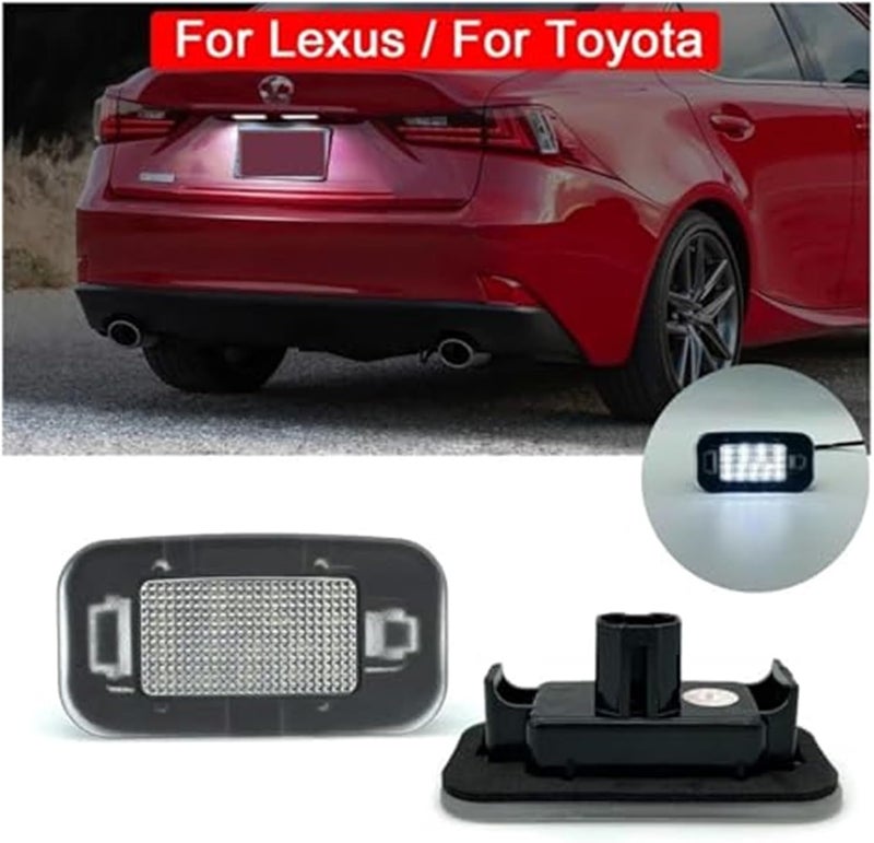 Wivplex 2Pcs White License Plate Light Assembly for Lexus - Image 2