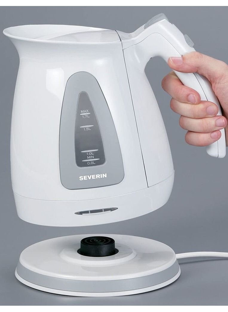 Severin Electric cordless kettle 1.7 liter 3000w wk 3312 white - Image 1