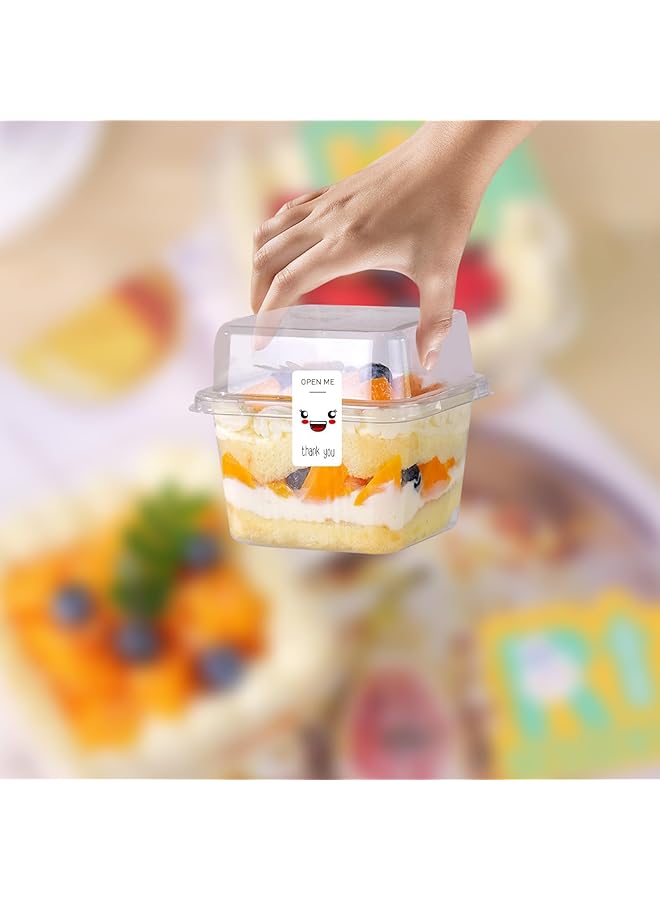 إيروريكس 50 ورقة 200 قطعة من ملصقات ختم الشكر 4 تصميمات ملصقات شكر مفتوحة لمتاجر البيع بالتجزئة المصنوعة يدويًا وحقائب الهدايا 1.2 × 2.4 بوصة ملصقات ختم فينيل كرتونية للشركات الصغيرة - Image 5