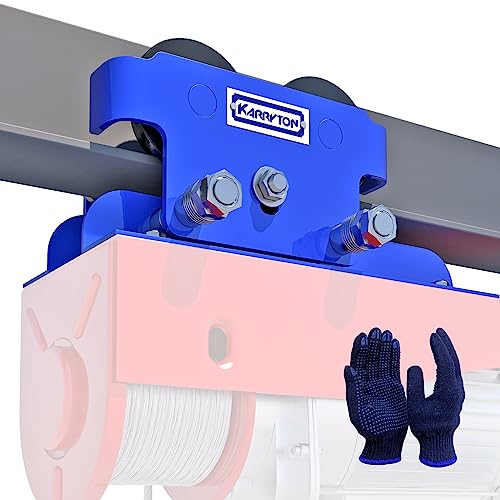 KARRYTON 0.5Ton/1100LBS I-Beam Trolley for Electric Hoist, Adjustable Manual Trolley Fits 2.5''-5'' Beam Flange, Push Beam Trolley for PA200, PA250 PA300, PA400 and P500 Electric Hoist - Image 1