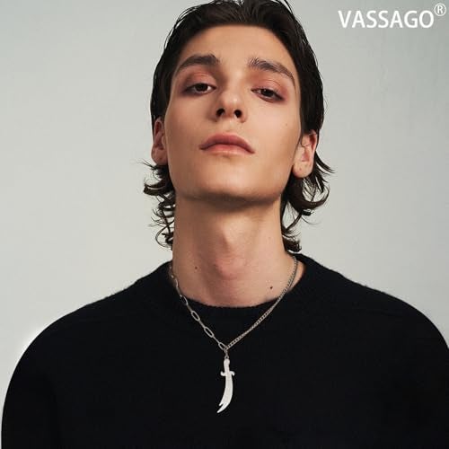 VASSAGO قلادة سيف فاساجو للرجال والنساء - قلادة سيف ذو الفقار - قلادة الإمام علي - تعويذة إسلامية - هدية دينية - Image 2