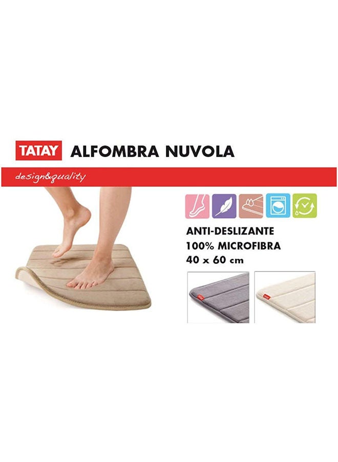 TATAY Bath Mat Nuvola Grey Anti-Slip Highly Absorbent, 100% Microfiber, 40 cm x 60 cm - Image 4