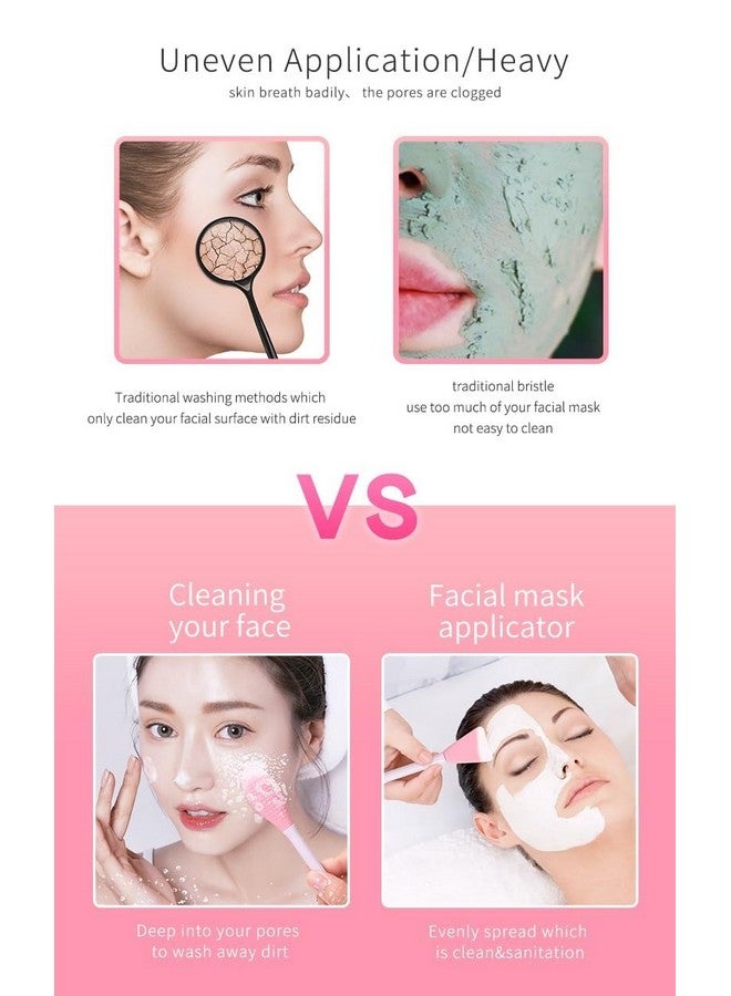 KitchenFestÂ® 3 in 1 Silicone Facial Cleansing Brush, Face Mask Scrubber for Pore Cleansing, Gentle Exfoliating, Removing Blackhead Brush (M, 2) - Image 4