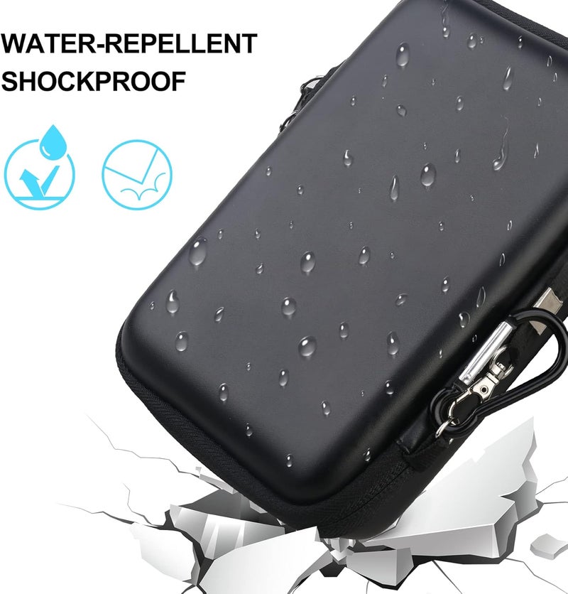 Lacdo Hard Drive Carrying Case for LaCie Rugged Mini/Rugged Thunderbolt USB 3.0 2.0 USB-C External Hard Drive Portable HDD 1TB 2TB 4TB 5TB EVA Shockproof Protective Storage Holder Travel Bag, Orange - Image 5