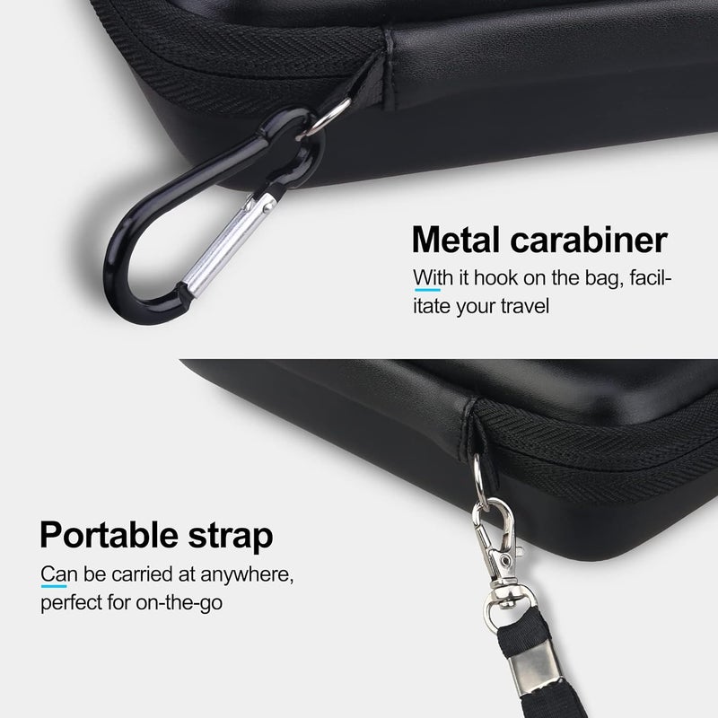 Lacdo Hard Drive Carrying Case for LaCie Rugged Mini/Rugged Thunderbolt USB 3.0 2.0 USB-C External Hard Drive Portable HDD 1TB 2TB 4TB 5TB EVA Shockproof Protective Storage Holder Travel Bag, Orange - Image 3