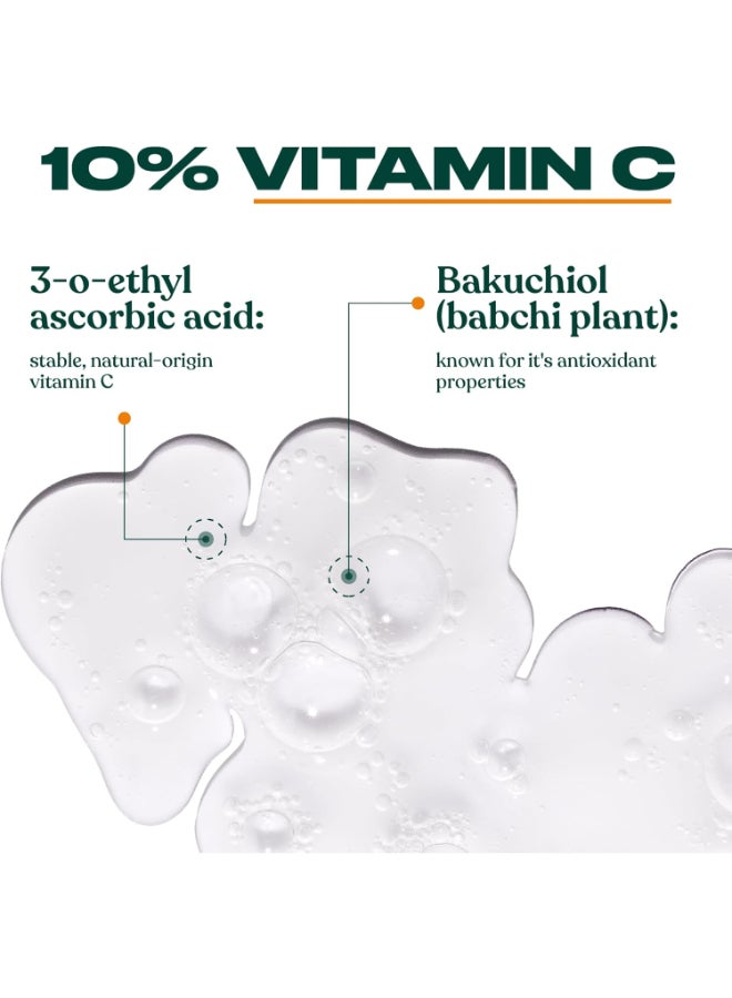 THE BODY SHOP Vitamin C Glow-Revealing Serum – Brightening Face Serum with 10% Natural Origin Vitamin C & Bakuchiol | Reduces Uneven Skin Tone, Boosts Radiance, Improves Skin Texture | Lightweight, Fast Absorbing, Suitable for Dull Skin, 30ml - Image 4