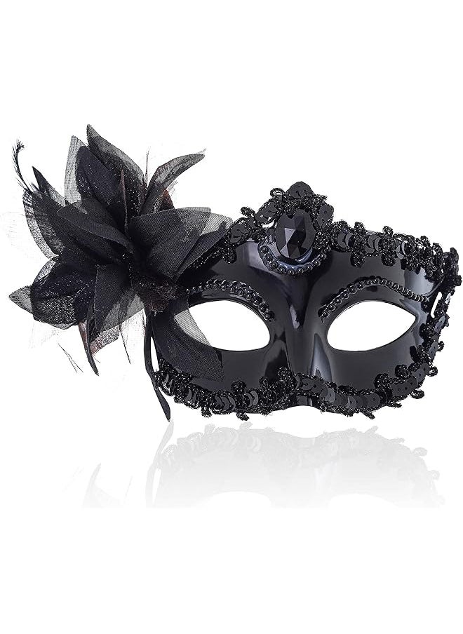 The Bros Black Masquerade Mask For Women  - Image 1