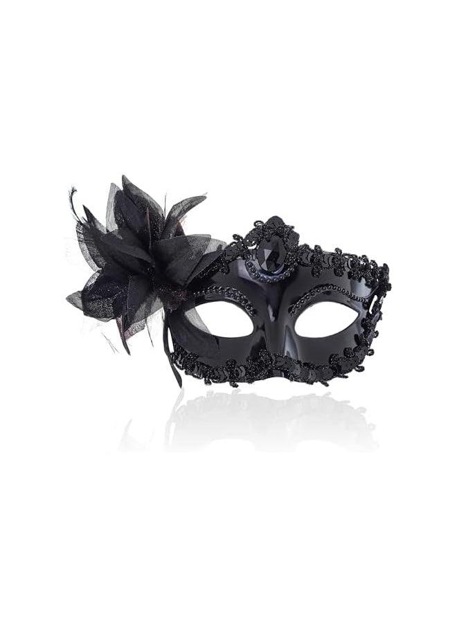 The Bros Black Masquerade Mask For Women  - Image 5