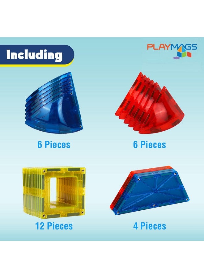 Playmags 28 Piece Magnetic Tiles Dome Set Now With Stronger Magnets Stem Toys For Kids Sturdy Super Durable With Vivid Clear Color Tiles - Image 3