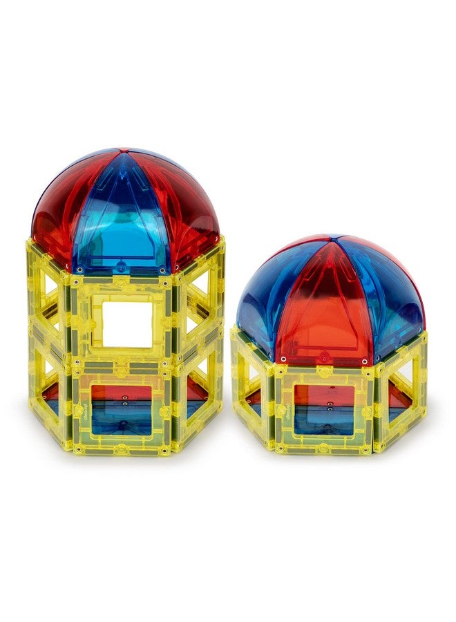 Playmags 28 Piece Magnetic Tiles Dome Set Now With Stronger Magnets Stem Toys For Kids Sturdy Super Durable With Vivid Clear Color Tiles - Image 2