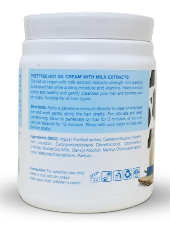 Pretty Be Hot Oil Hair Cream With Milk Extracts 1000 ML  - Image 3