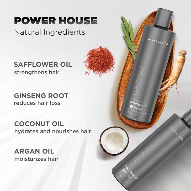 MOEHAIR Hair Guard Shampoo and Conditioner for Hair Loss | Hair growth shampoo and conditioner for women & men |Thickening Shampoo for thinning hair and hair loss| Sulfate and Paraben Free|12 Fl Oz - Image 2