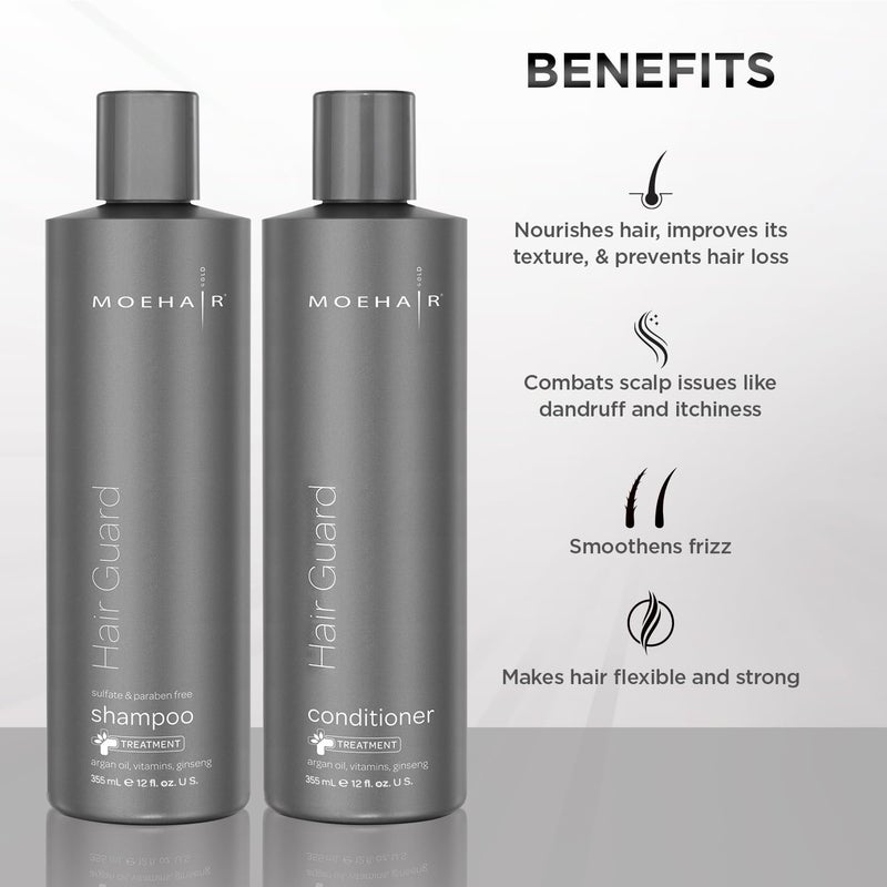 MOEHAIR Hair Guard Shampoo and Conditioner for Hair Loss | Hair growth shampoo and conditioner for women & men |Thickening Shampoo for thinning hair and hair loss| Sulfate and Paraben Free|12 Fl Oz - Image 3