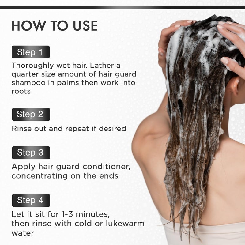 MOEHAIR Hair Guard Shampoo and Conditioner for Hair Loss | Hair growth shampoo and conditioner for women & men |Thickening Shampoo for thinning hair and hair loss| Sulfate and Paraben Free|12 Fl Oz - Image 5