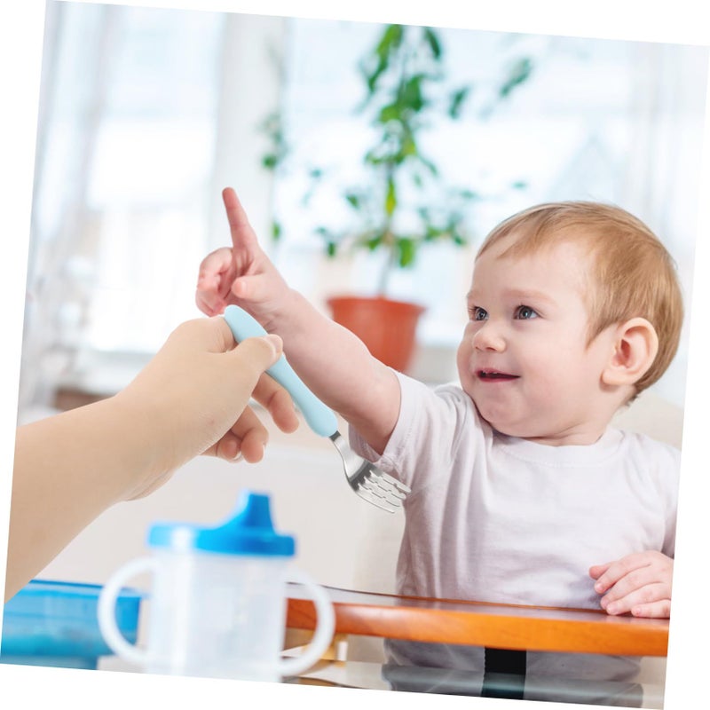 Self Feeding Utensils Set Fork Spoon with Storage Box for Kids Learning Independent Eating - Image 4
