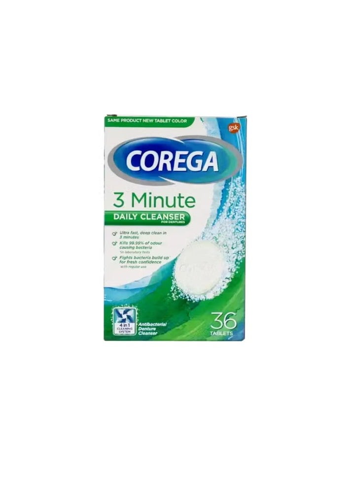 COREGA - Corega Denture Cleanser 3 Minutes Rapid Action 36 ct - Image 1