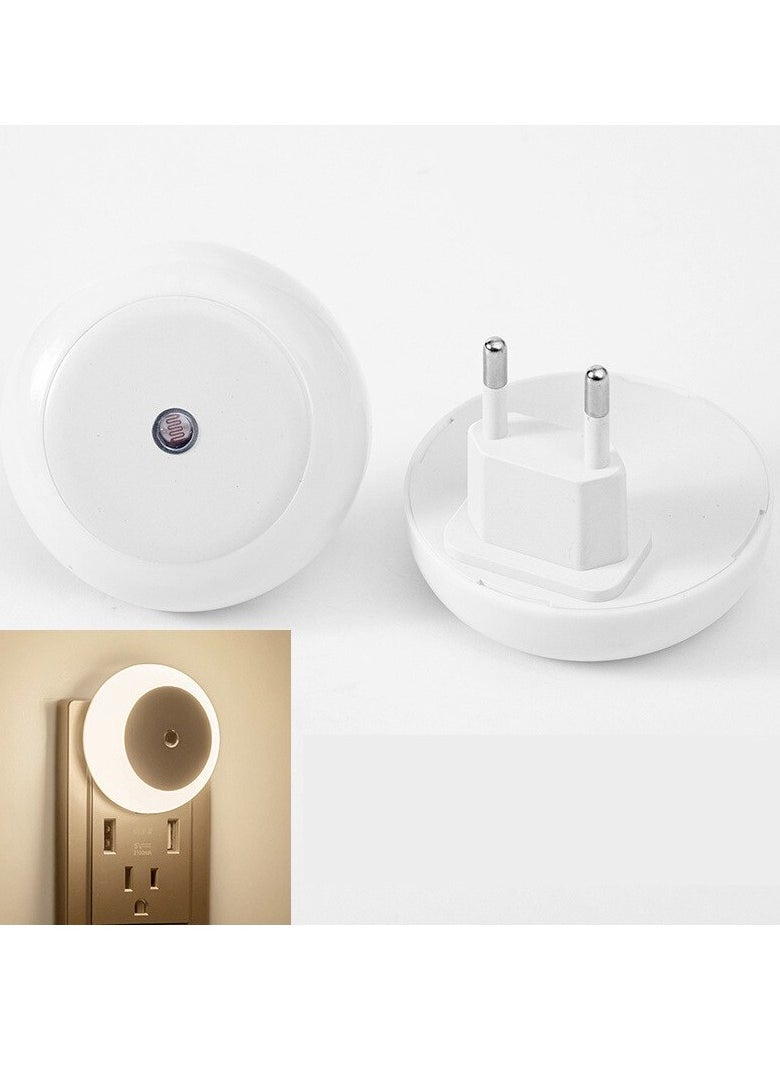 AROAQ LED Night Light, Energy Efficient Dusk to Dawn Sensor Smart Nightlight Wall Plug for Kids Room Bathroom Bedroom Home Kitchen Yellow  - Image 1