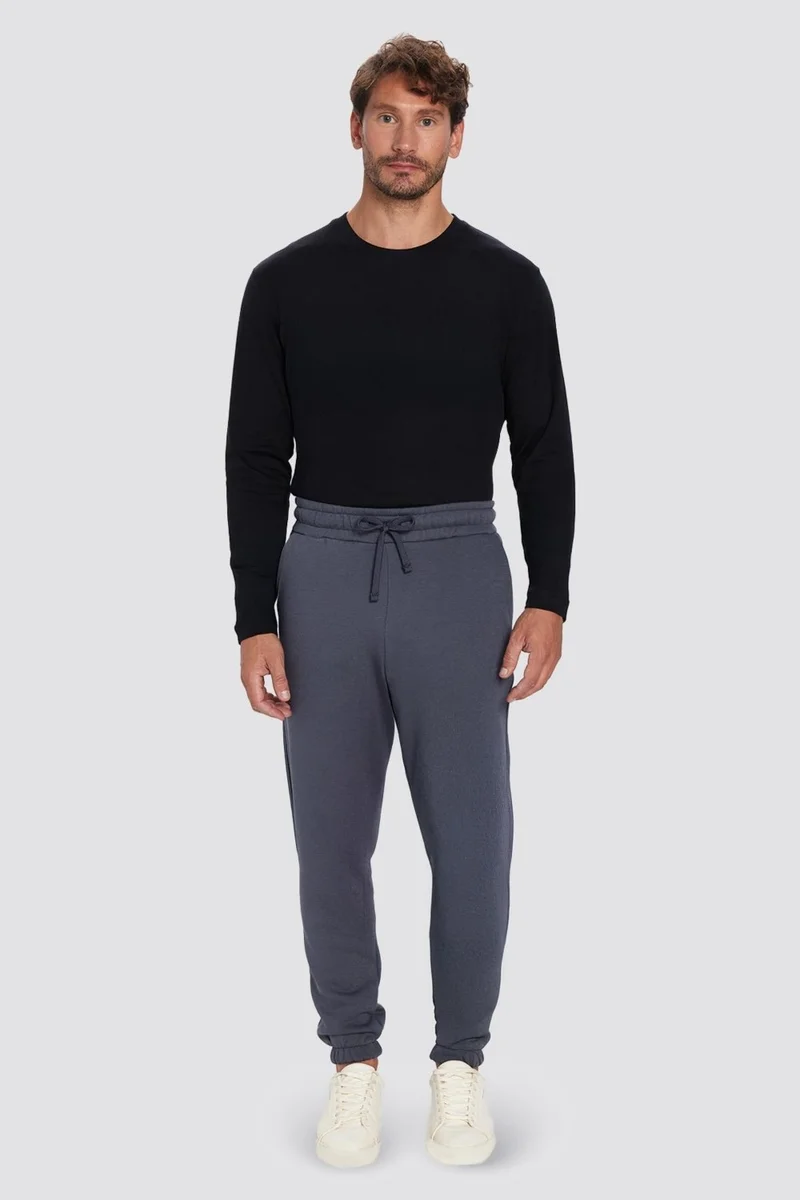 تودورس Unisex Relax Fit Comfortable Cut Raised 3 Pocket Elastic Jogger Leg Gray Sweatpants