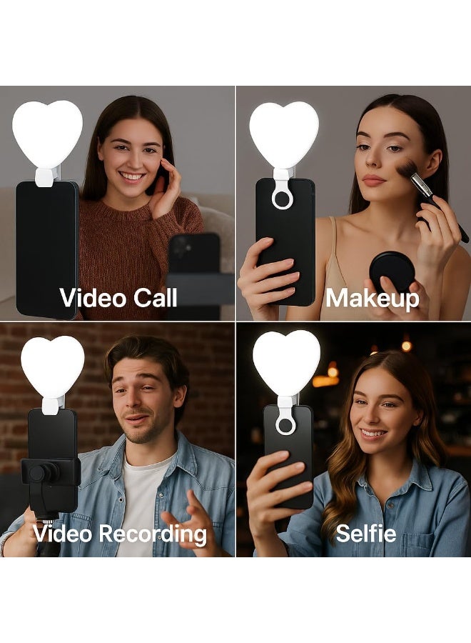 Rechargeable Selfie Ring Light with Clip – 3 Lighting Modes & Adjustable Brightness for iPhone, Laptop, Makeup, Video Calls, TikTok & Live Streaming - Image 4