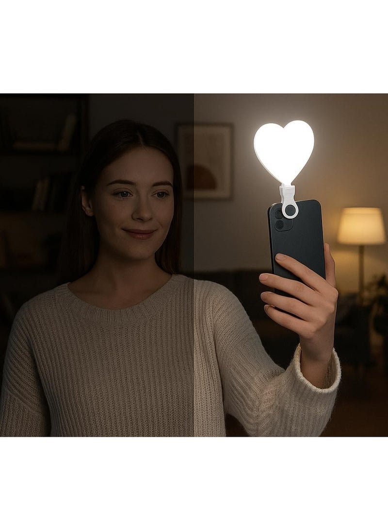 Rechargeable Selfie Ring Light with Clip – 3 Lighting Modes & Adjustable Brightness for iPhone, Laptop, Makeup, Video Calls, TikTok & Live Streaming - Image 2