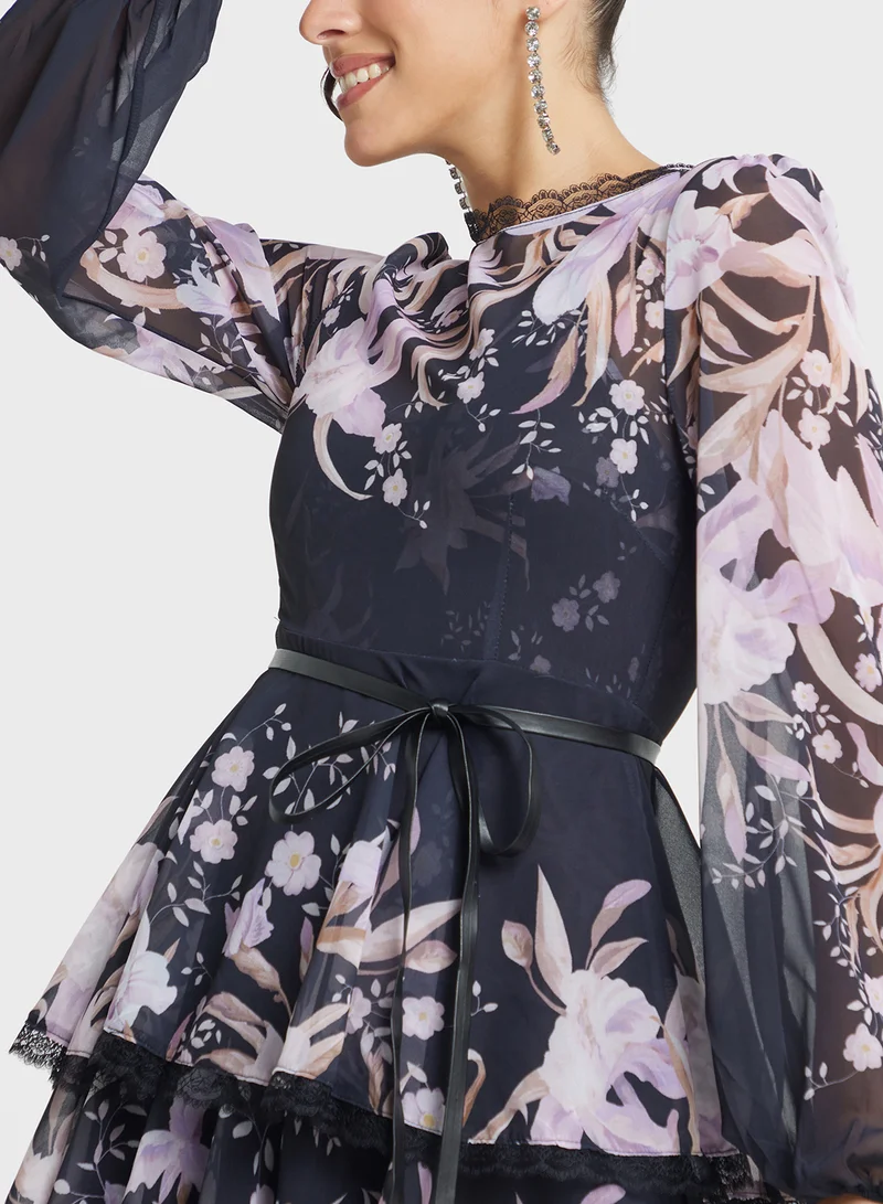 Khizana Floral Tiered Dress