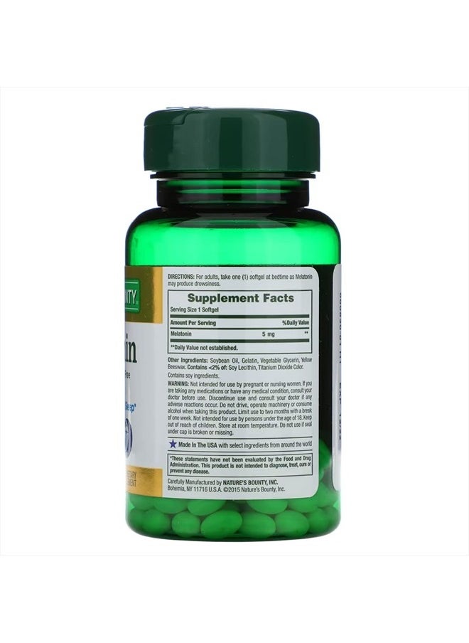 NATURE'S BOUNTY Melatonin 5mg 90 Rapid Release Softgels  - Image 2
