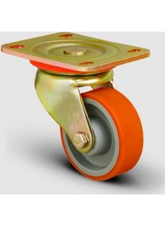 Emes Swivel Plate Mounted, Ball Bearing, Polyurethane, Heavy Industry Wheel Diameter: 100 - Ed01 Vbp 100 