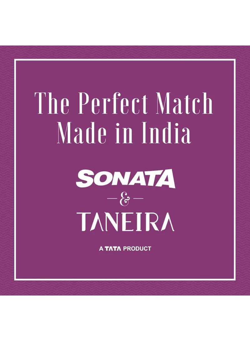 Sonata Women's Analog Round Shape Stainless Steel Wrist Watch 8147WM03 - 35 Mm