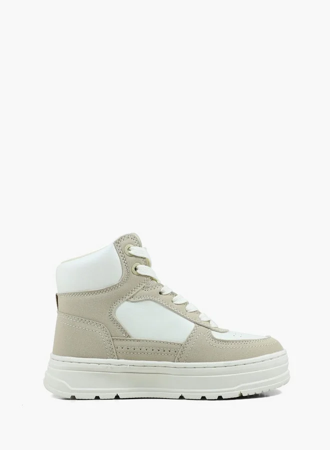 Girls' PARADISE MID High Top Sneakers with Lace-Up Closure - GPK5242051620