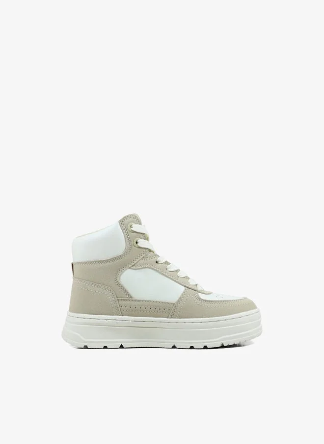 Gap  Girls' Paradise Mid High Top School Sneakers With Lace-Up Closure - Gpk5242051620 for Women | Best Price UAE